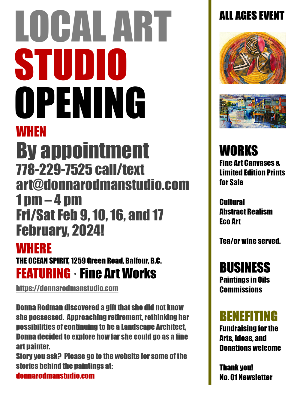 Local Art Studio Opening